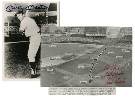 Mickey Mantle & Roger Maris Indiviually Signed Photographs (2) (PSA/DNA)